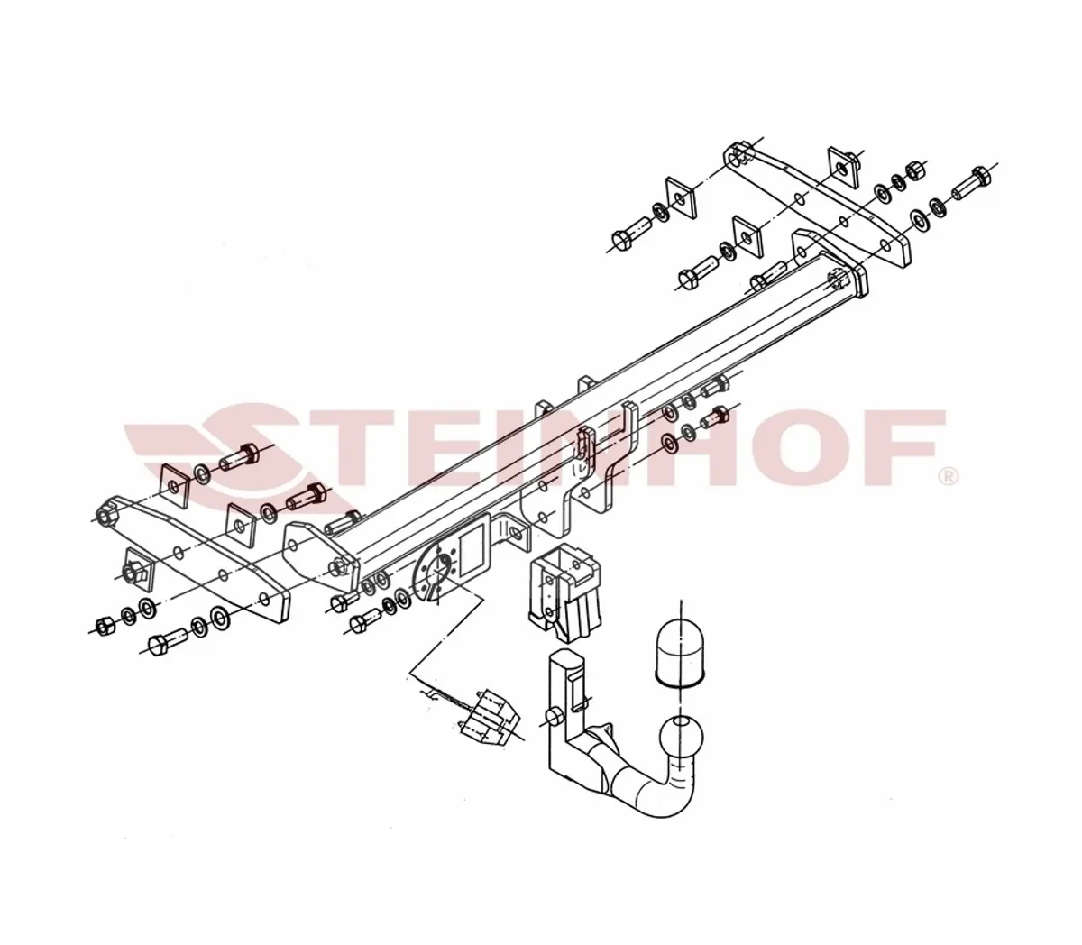 Фаркоп Steinhof для Volvo XC60 2008-2017 V-285 в 