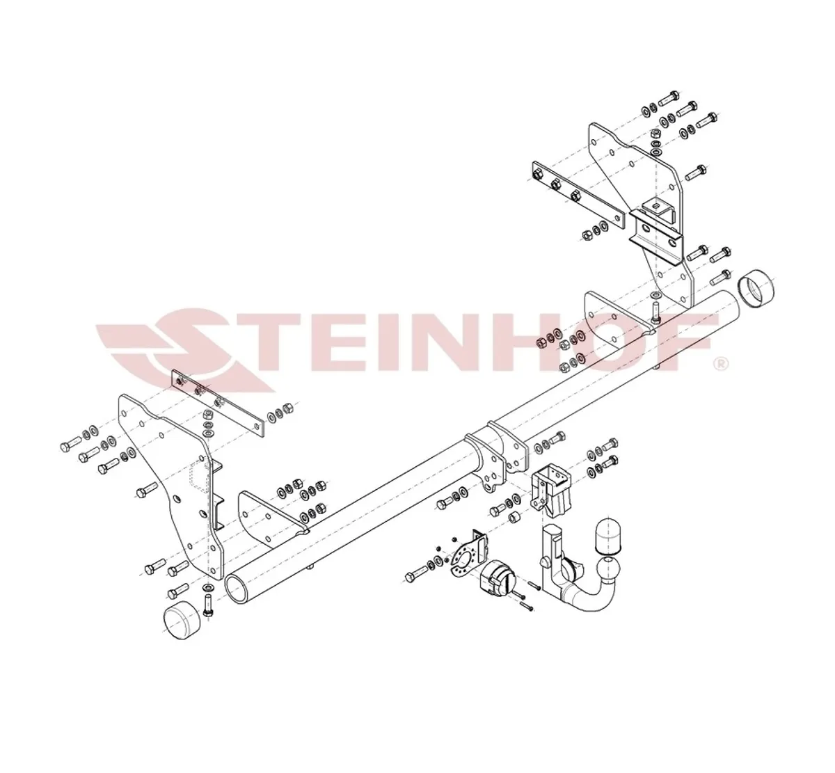 Фаркоп Steinhof для Mitsubishi L200 2019-  M-362 в 