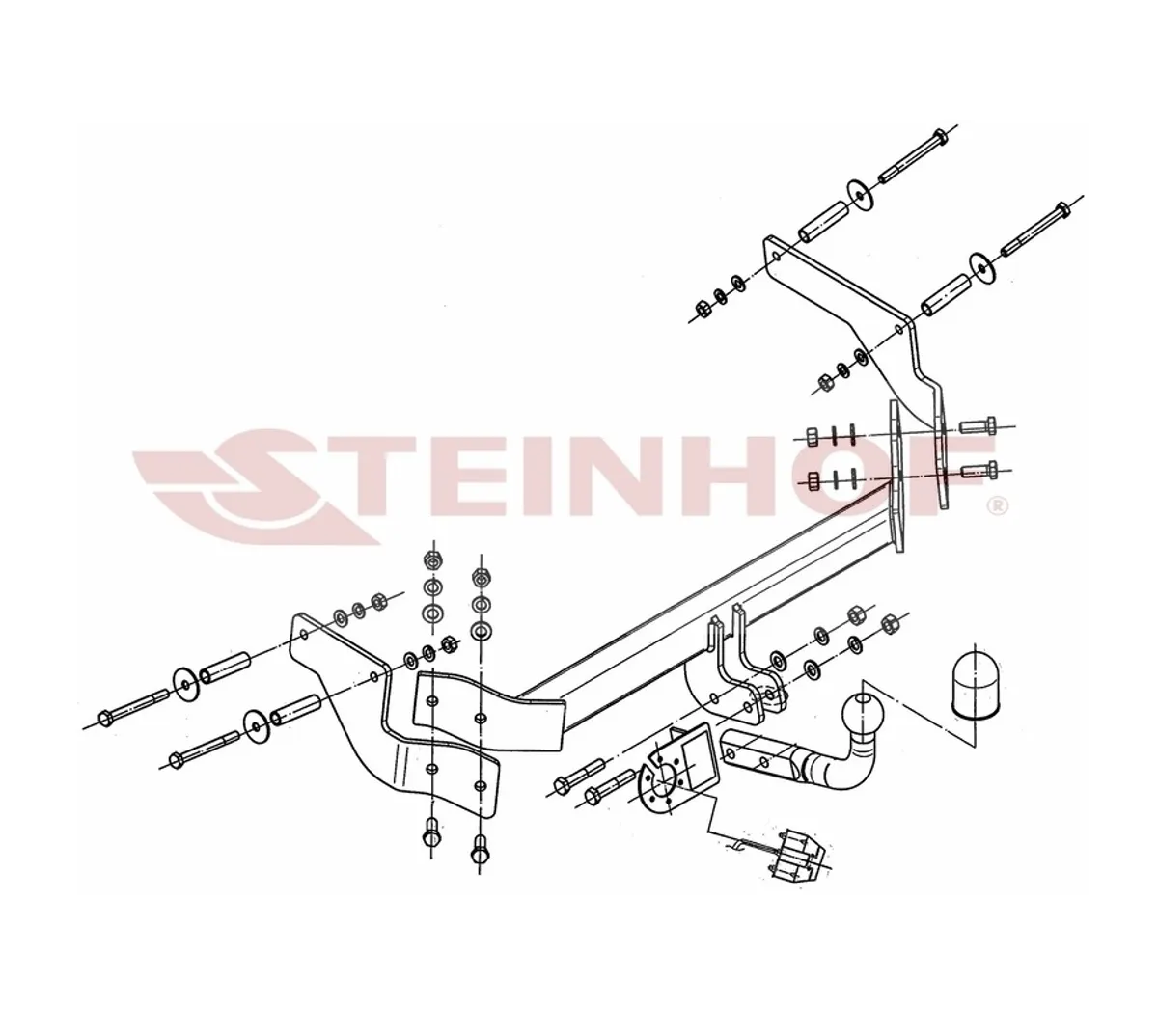 Фаркоп Steinhof для Peugeot Bipper 2008- F-072 в 