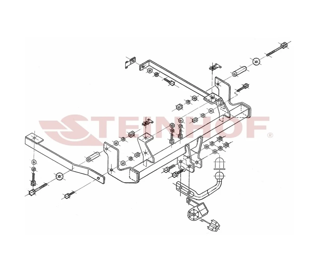 Фаркоп Steinhof для Citroen C8 2008-2014 F-147 в 