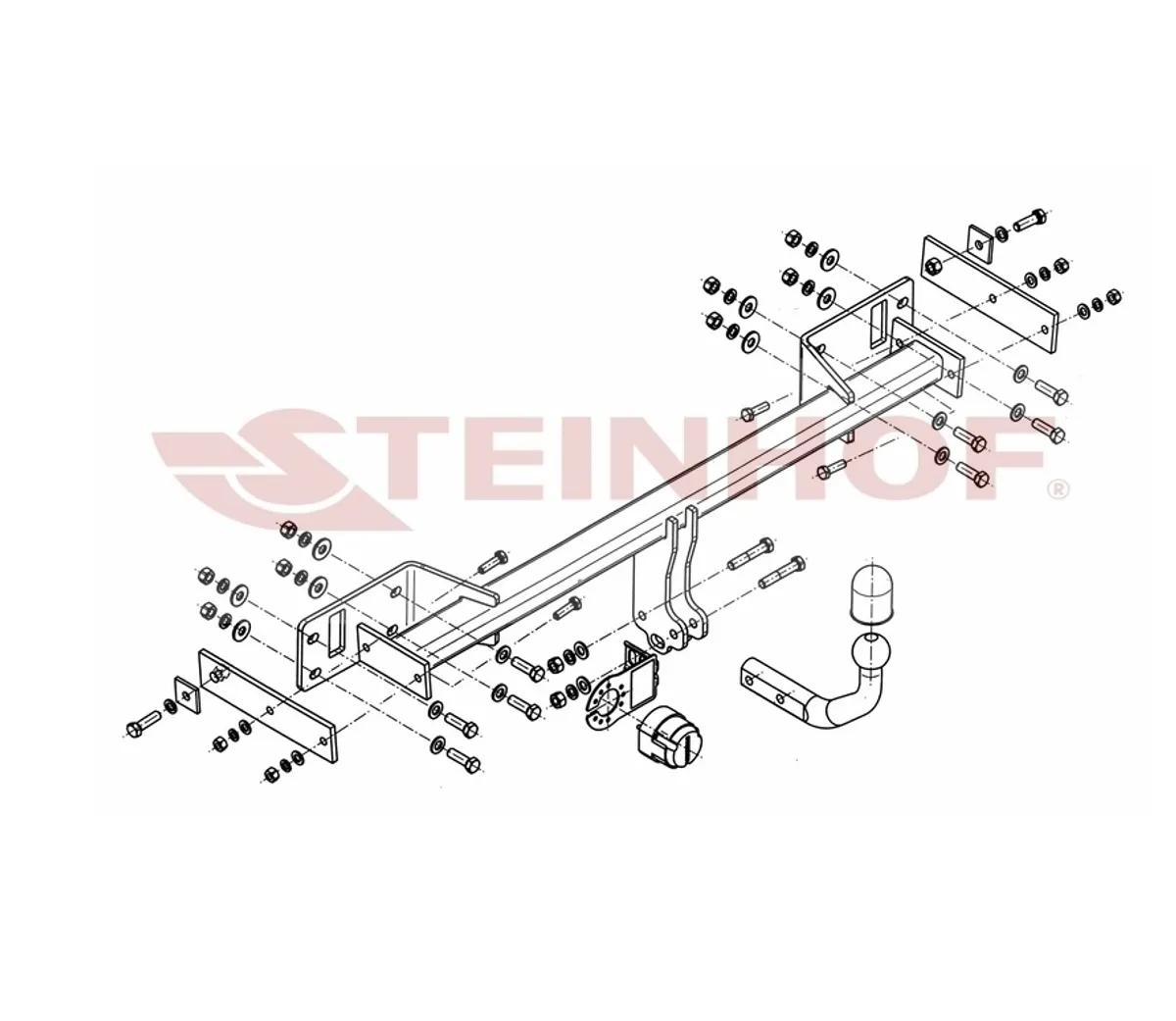 Фаркоп Steinhof для Mercedes B-Class (W246) 2011-2018 M-101 в 