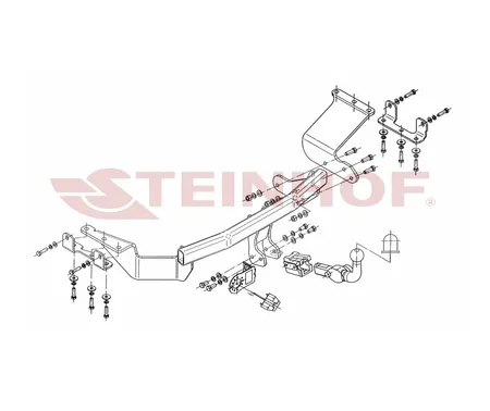 Фаркоп Steinhof для Peugeot 4007 2007-2012 M-355 в 