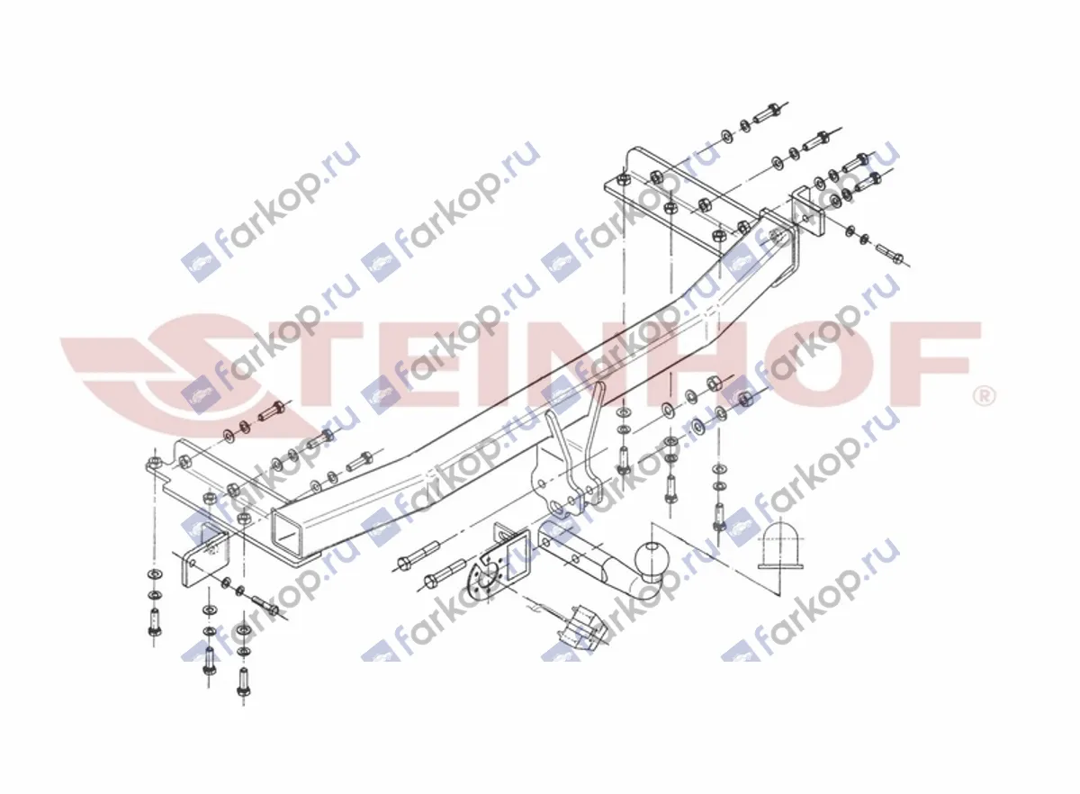 Фаркоп Steinhof для Nissan X-Trail 2001-2007 N-100 в 