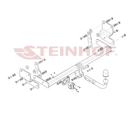 Фаркоп Steinhof для Mitsubishi Pajero Pinin 1999-2007 (3 двери) M-359 в 