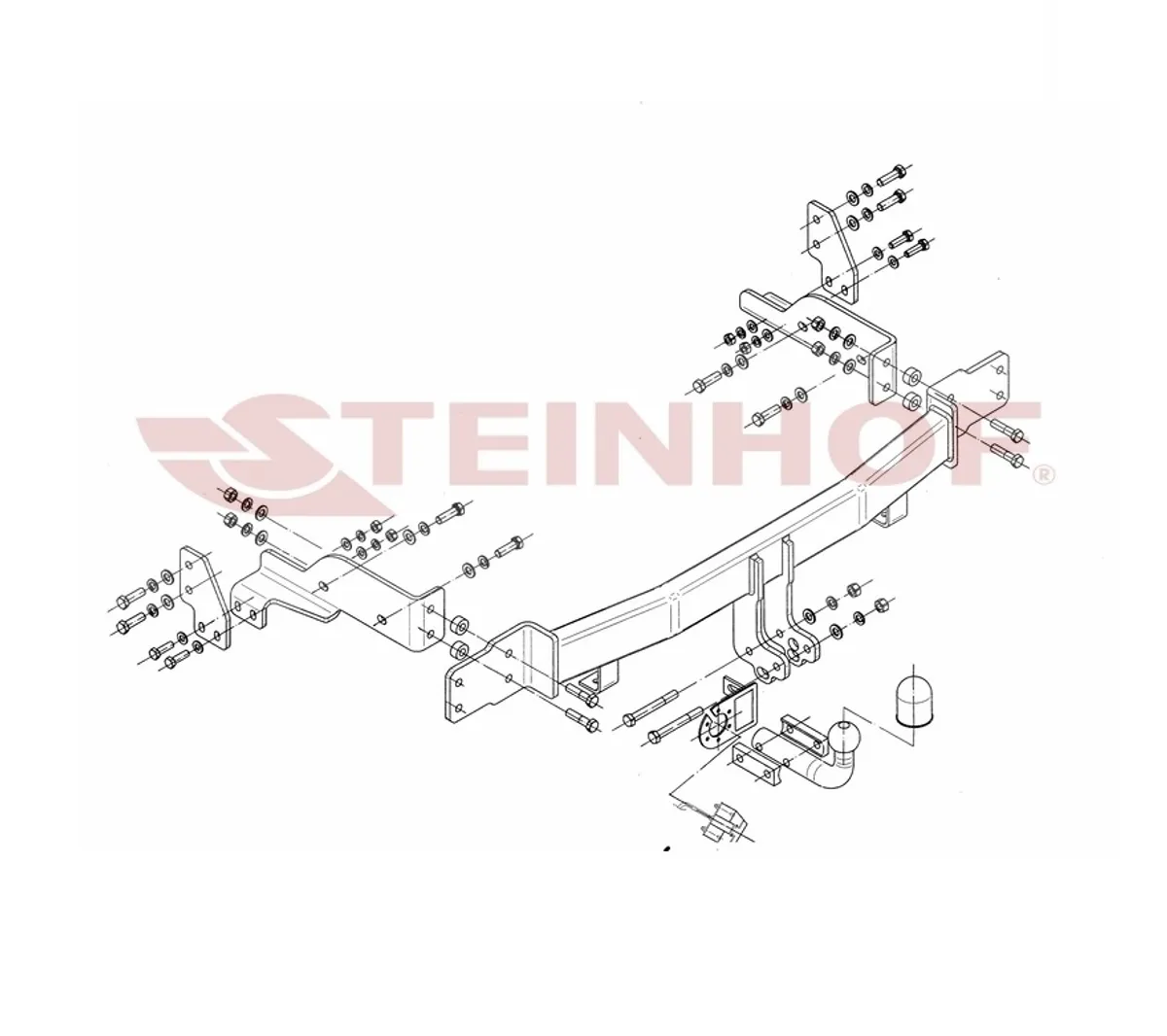 Фаркоп Steinhof для Kia Sorento 2006-2009 K-023 в 