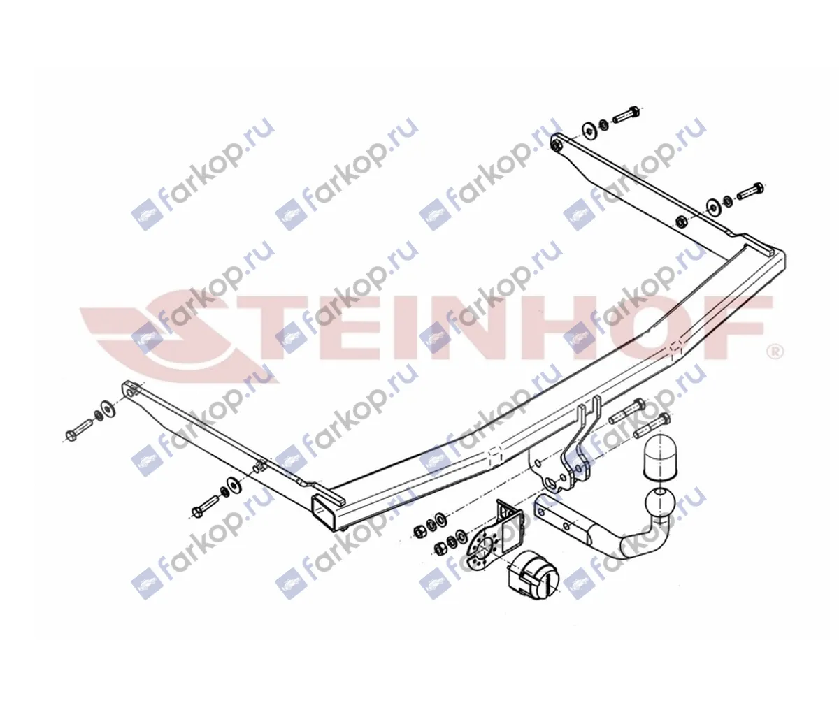 Фаркоп Steinhof для Ford Focus седан 2011-2017 F-242 в 