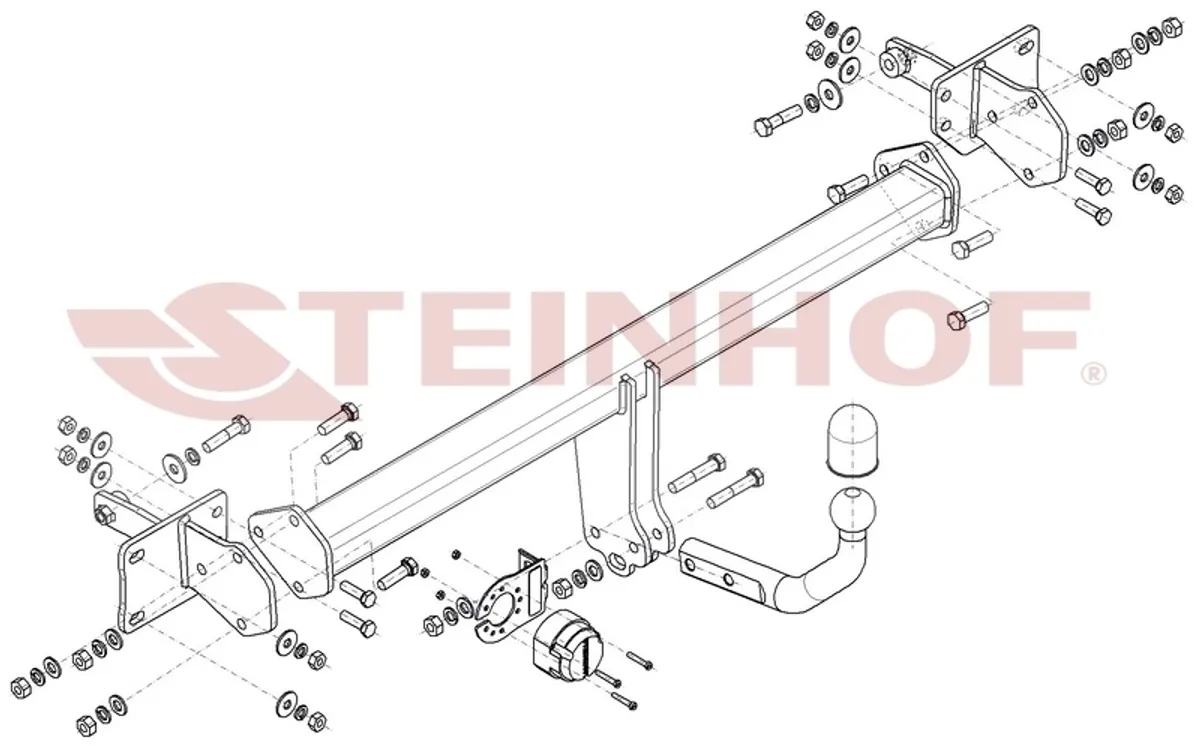 Фаркоп Steinhof для Mercedes C-class 2021- M-186 в 