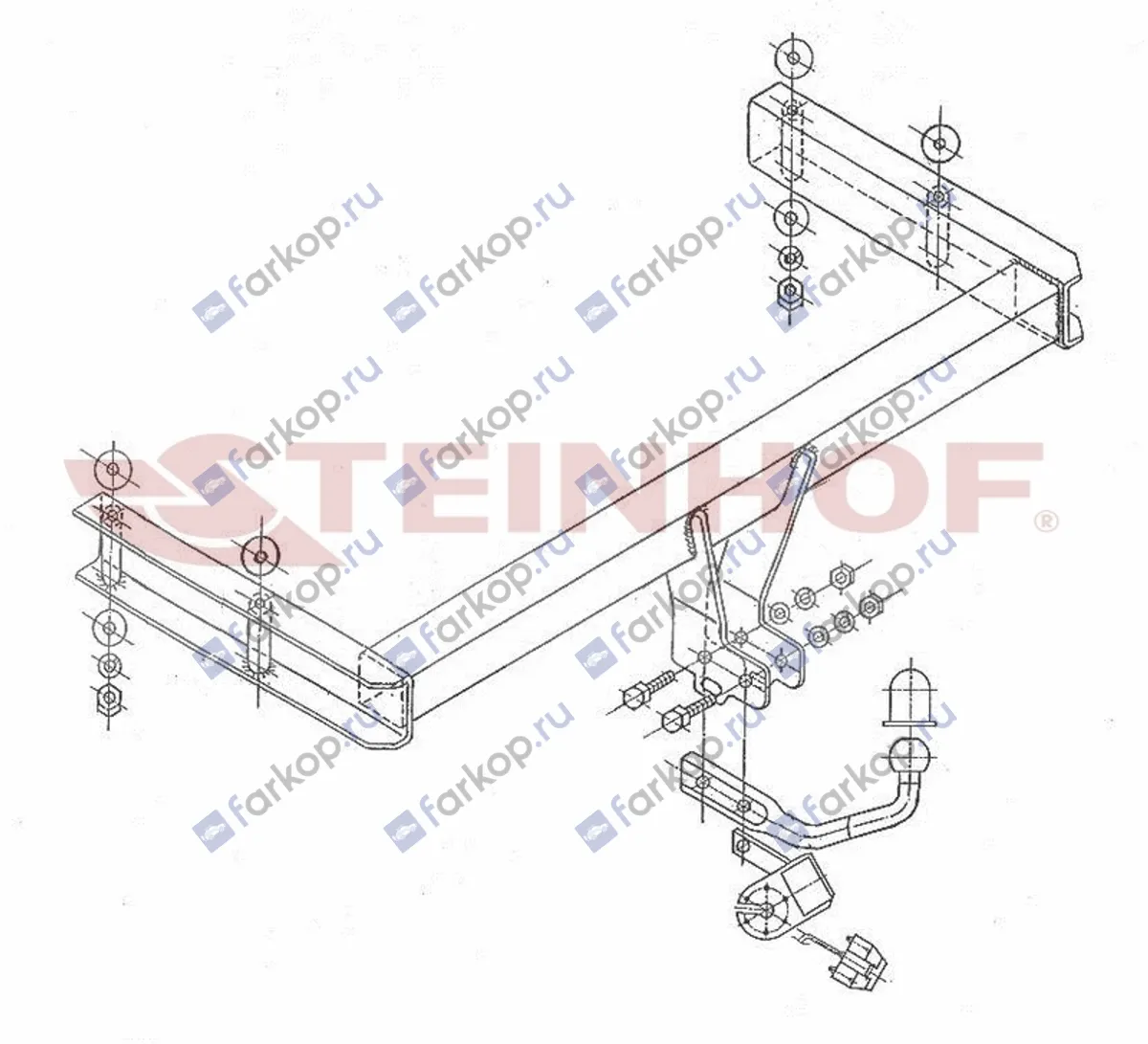 Фаркоп Steinhof для Audi A6 1997-2005 A-082 в 