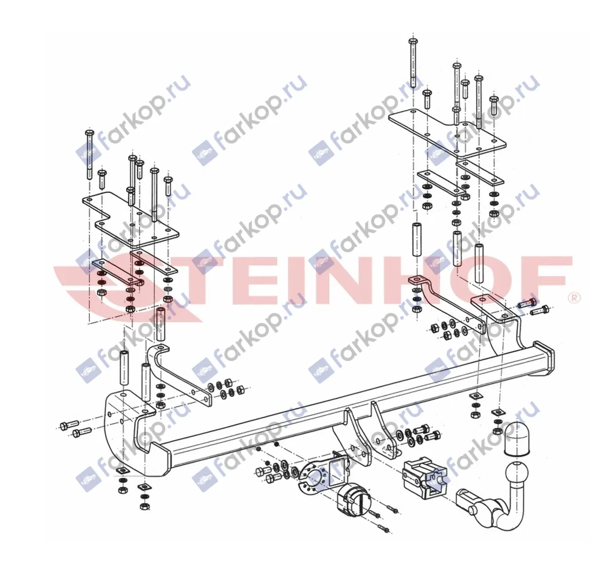 Фаркоп Steinhof для Suzuki SX4 2006-2013 F-144 в 