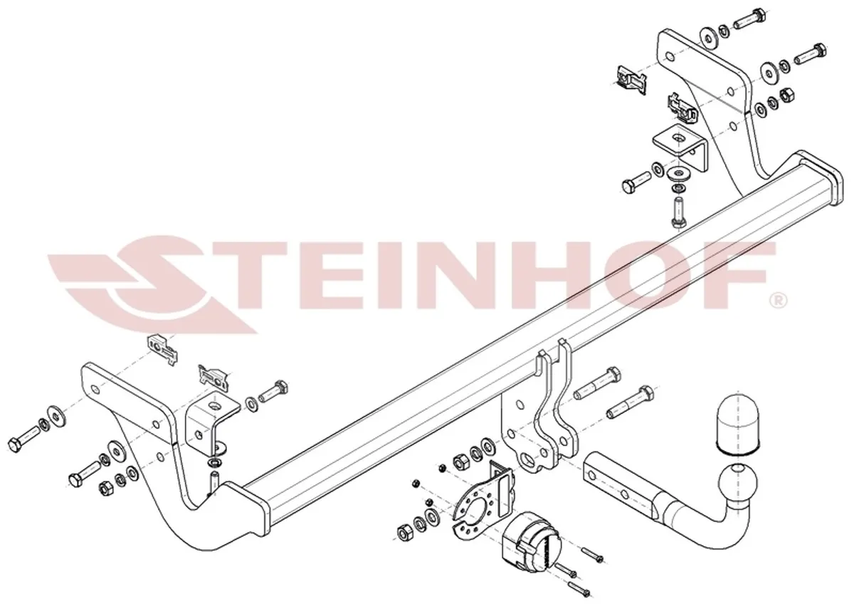Фаркоп Steinhof для Peugeot 2008 2019-  P-072 в 