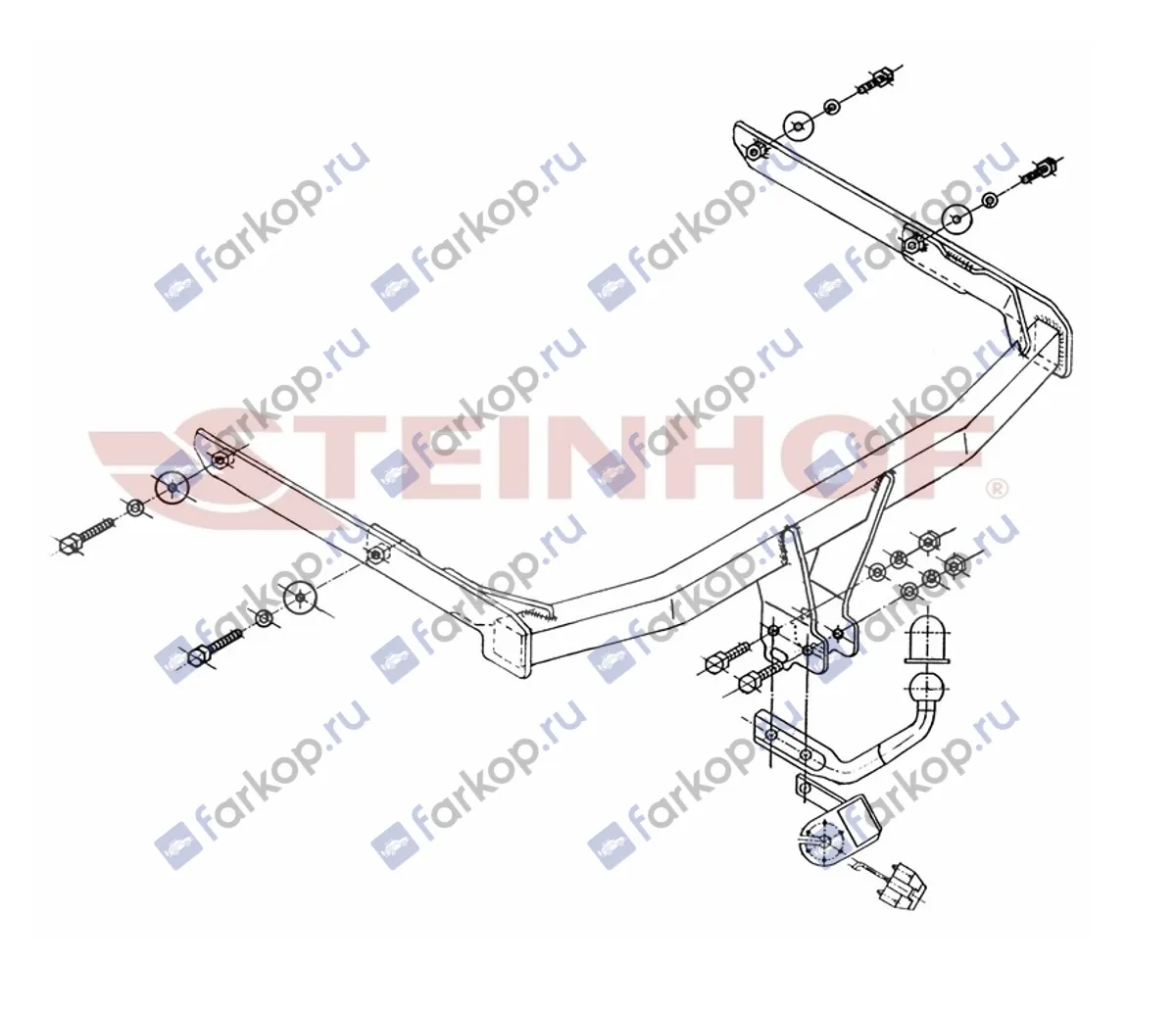 Фаркоп Steinhof для Ford Fusion 2002-2012 F-236 в 