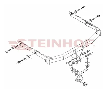 Фаркоп Steinhof для Ford Fusion 2002-2012 F-236 в 