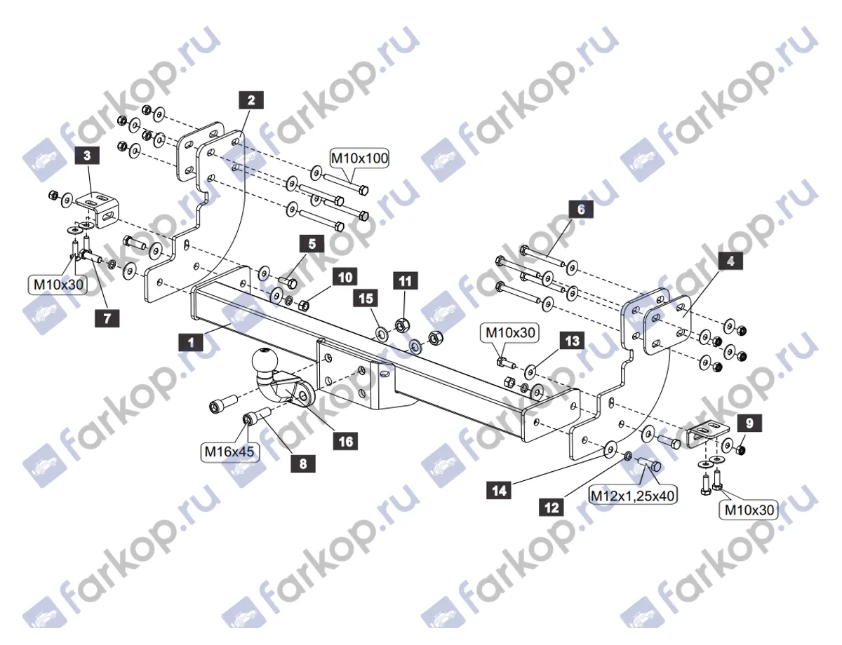 Фаркоп Sheriff для Mercedes Sprinter Classic 2013-2018 2829.21 в 