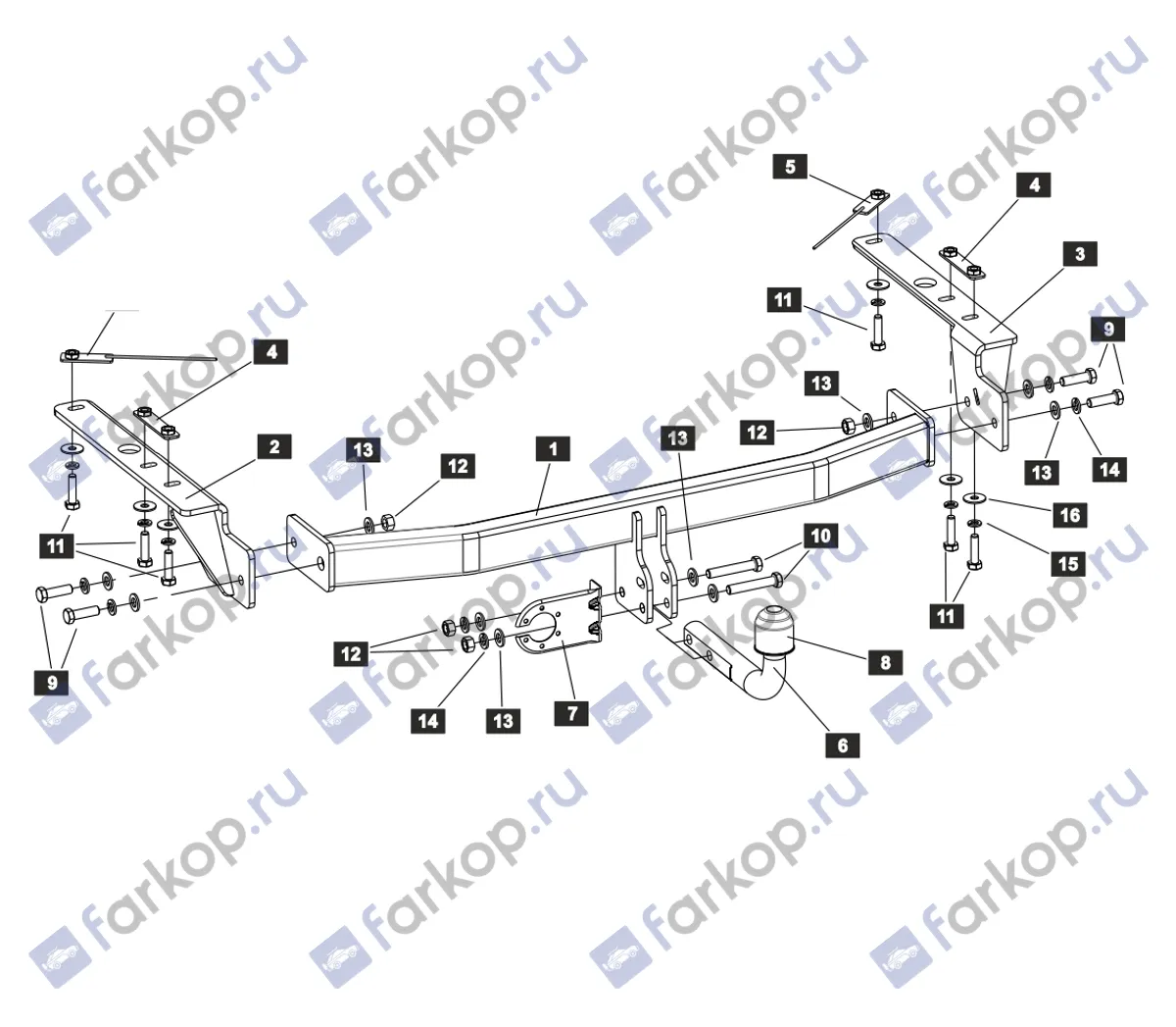 Фаркоп Sheriff для Haval М6 2023- 5504.12 в 