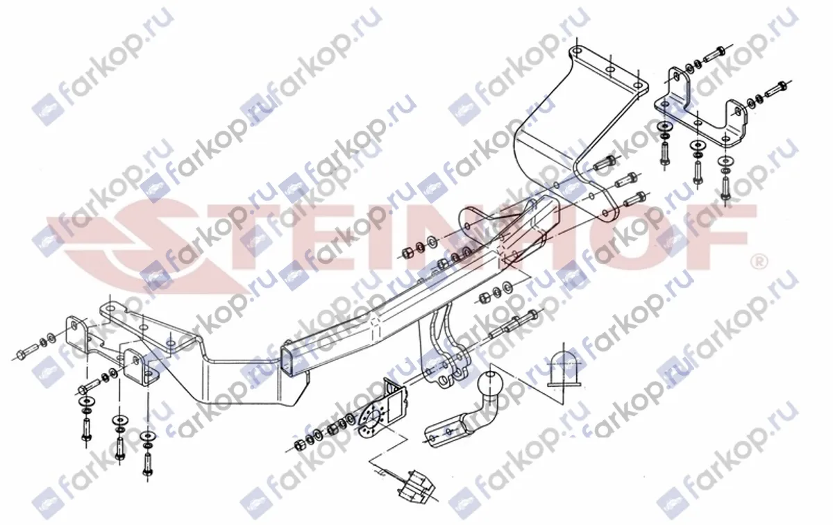 Фаркоп Steinhof для Mitsubishi Outlander 2007-2012 M-354 в 