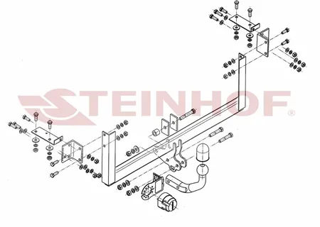 Фаркоп Steinhof для Nissan Pixo 2009-2013 S-376 в 