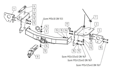 Фаркоп TowRus для GAC GS8 2021- Арт. 109182 109182 в Санкт-Петербург