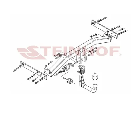 Фаркоп Steinhof для Volkswagen Tiguan 2007-2015 V-129 в Санкт-Петербург