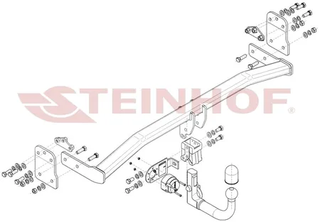 Фаркоп Steinhof для Hyundai Kona 2017-2023, (кроме N-Line и ADBlue) H-266 в Санкт-Петербург