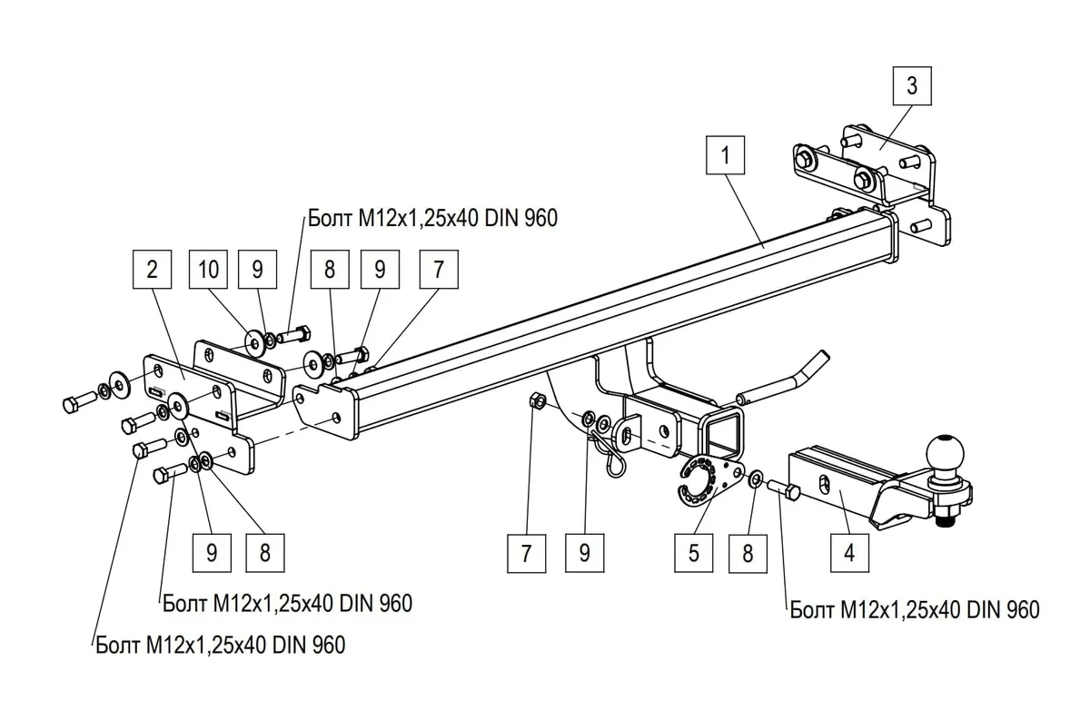 Фаркоп TowRus для Jeland J7 2026- 269086 в Санкт-Петербург Фаркоп TowRus для Jeland J7 2026- 269086 в Санкт-Петербург