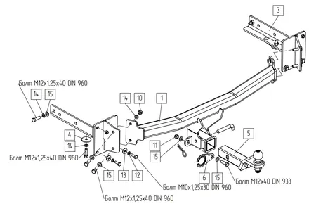 Фаркоп TowRus для LiXiang L6 2024- Арт. 288194 288194 в Санкт-Петербург