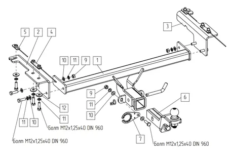 Фаркоп TowRus для Belgee X50 2023- 299413 в Санкт-Петербург