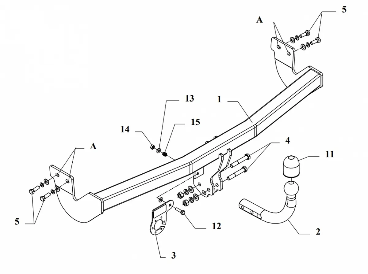 Фаркоп Auto-Hak для Citroen C3 2002-2009 P 25 в 