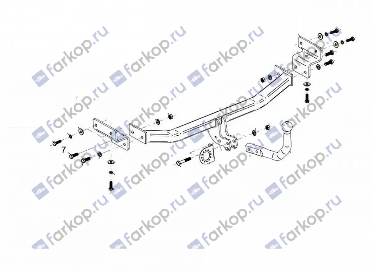 Фаркоп Oris для Hyundai i30 (хэтчбек) 2007-2012 6737-A в 