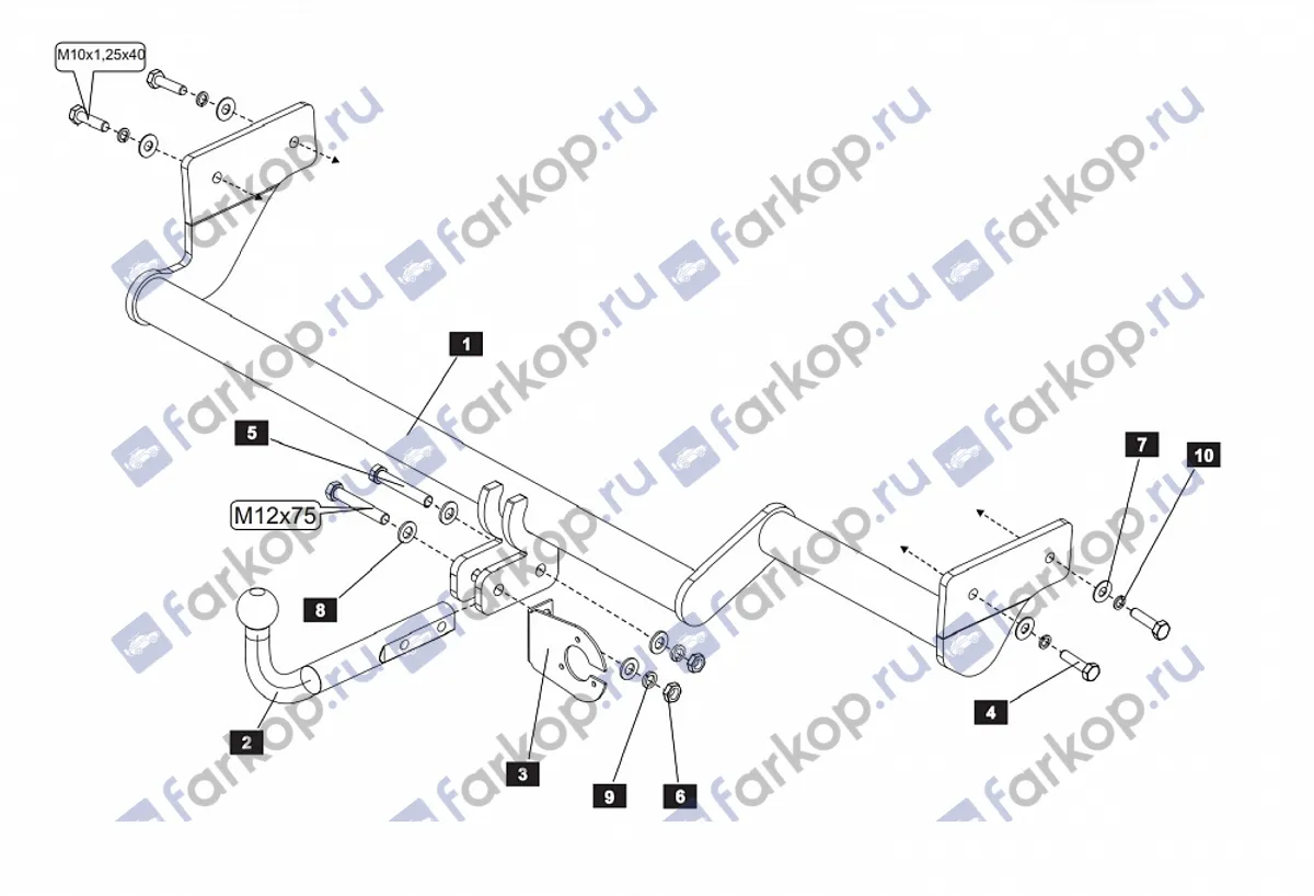 Фаркоп Baltex для Kia Cerato 2009-2013 11203412 в 