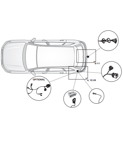 Электрика фаркопа Brink (7 pin) для Audi Q7 2015-2020 701513 в 