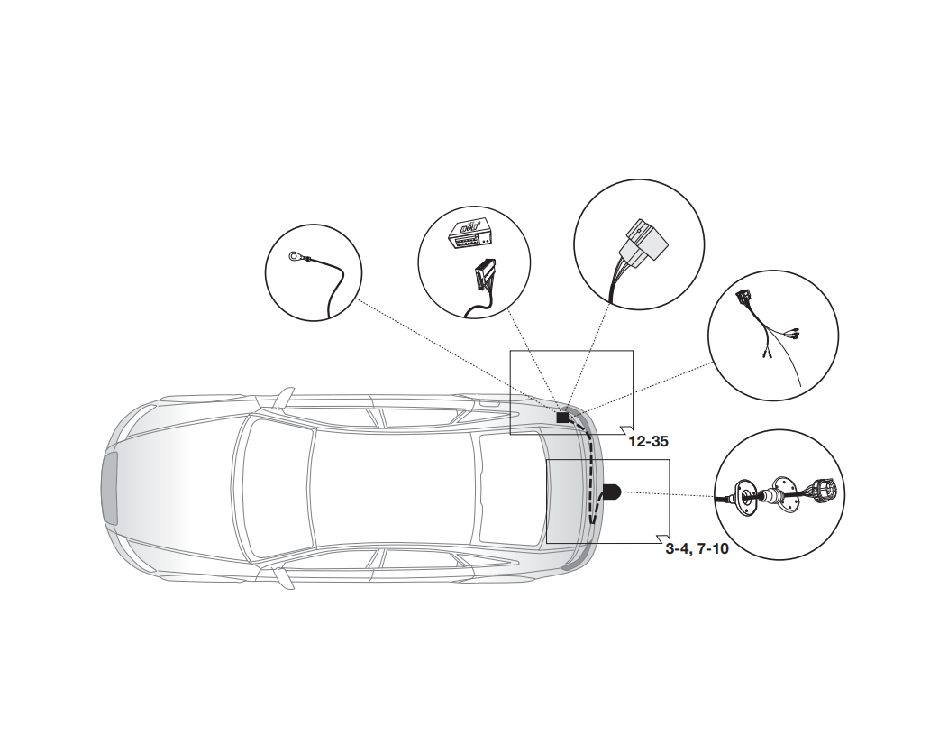 Электрика фаркопа Hak-System (7 pin) для Audi A7 2010-2014 12010521 в 