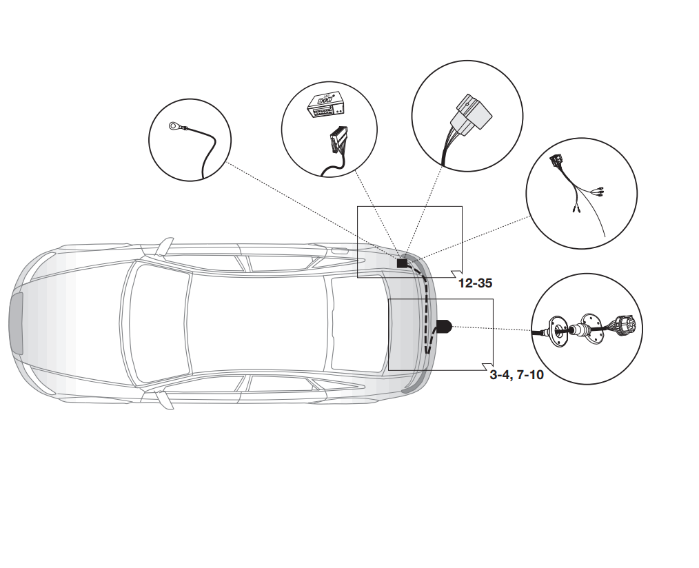 Электрика фаркопа Brink (7 pin) для Audi A7 2010-2018 701483 в 