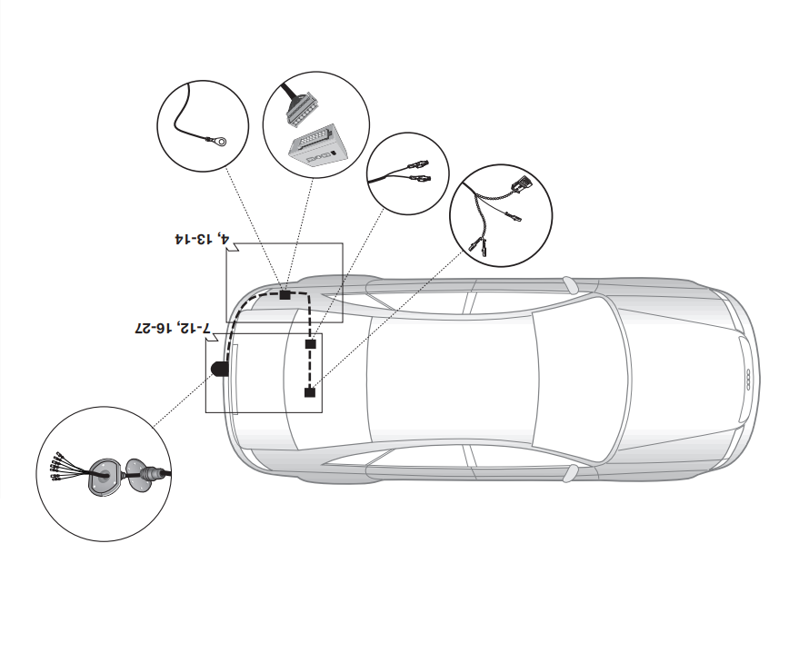 Электрика фаркопа Hak-System (7 pin) для Audi A6 2018- 12010528 в 