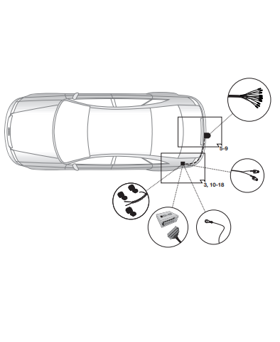 Электрика фаркопа Hak-System (13 pin) для Audi A4 (седан/универсал) 2015- 26010526 в 