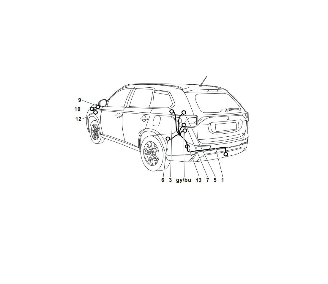 Электрика фаркопа Westfalia (13 pin) для Mitsubishi Outlander 2012- 340099300113 в 