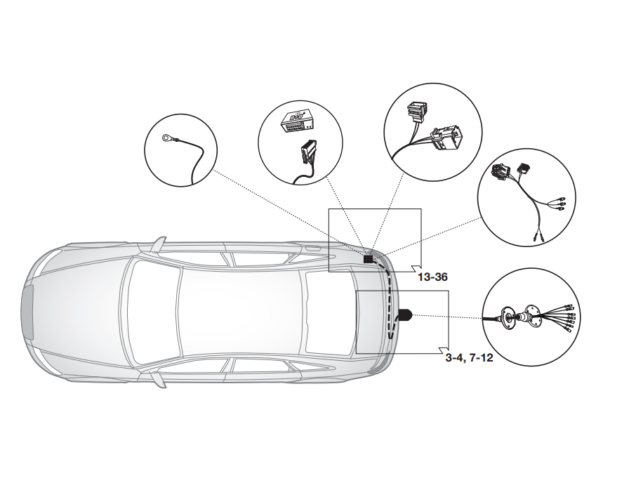 Электрика фаркопа Hak-System (7 pin) для Audi A7 2014-2018 12010525 в 