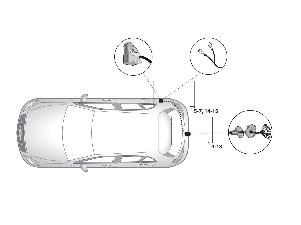 Электрика фаркопа Hak-System (13 pin) для Mercedes A-class 2018- 21500641 в 