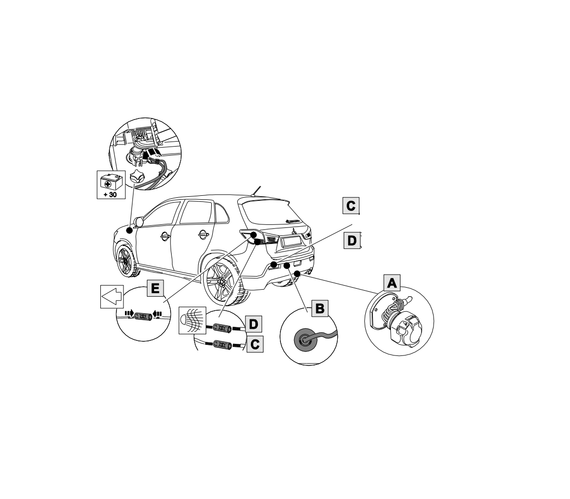 Электрика фаркопа Brink (7 pin) для Peugeot 4008 2012-2017 729493 в 