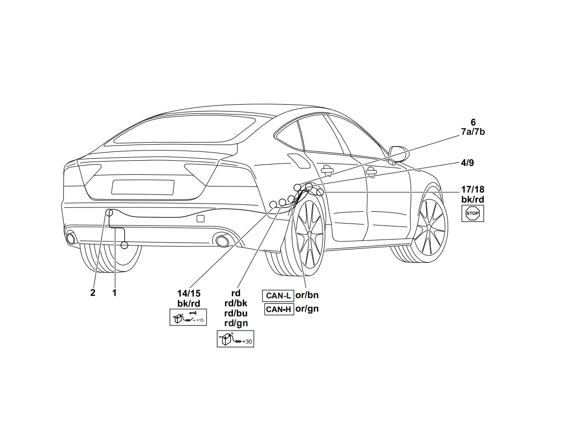 Электрика фаркопа Westfalia (13 pin) для Audi A7 2014-2018 305387300113 в 