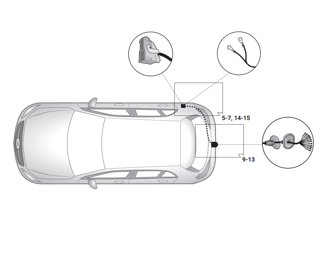 Электрика фаркопа Hak-System (13 pin) для Mercedes B-class 2019- 21500641 в 