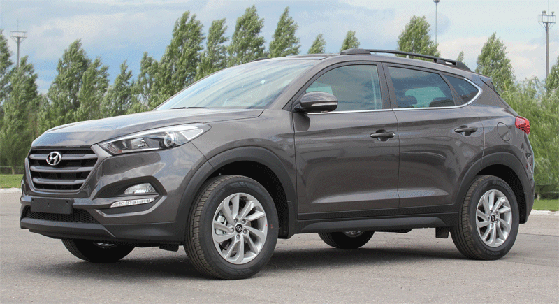 Рейлинги для Hyundai Tucson 2018-2021 полимер черный 0265-02 в 