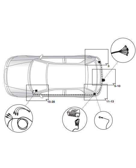 Электрика фаркопа Hak-System (13 pin) для Audi A3 2003-2012 21500559 в 