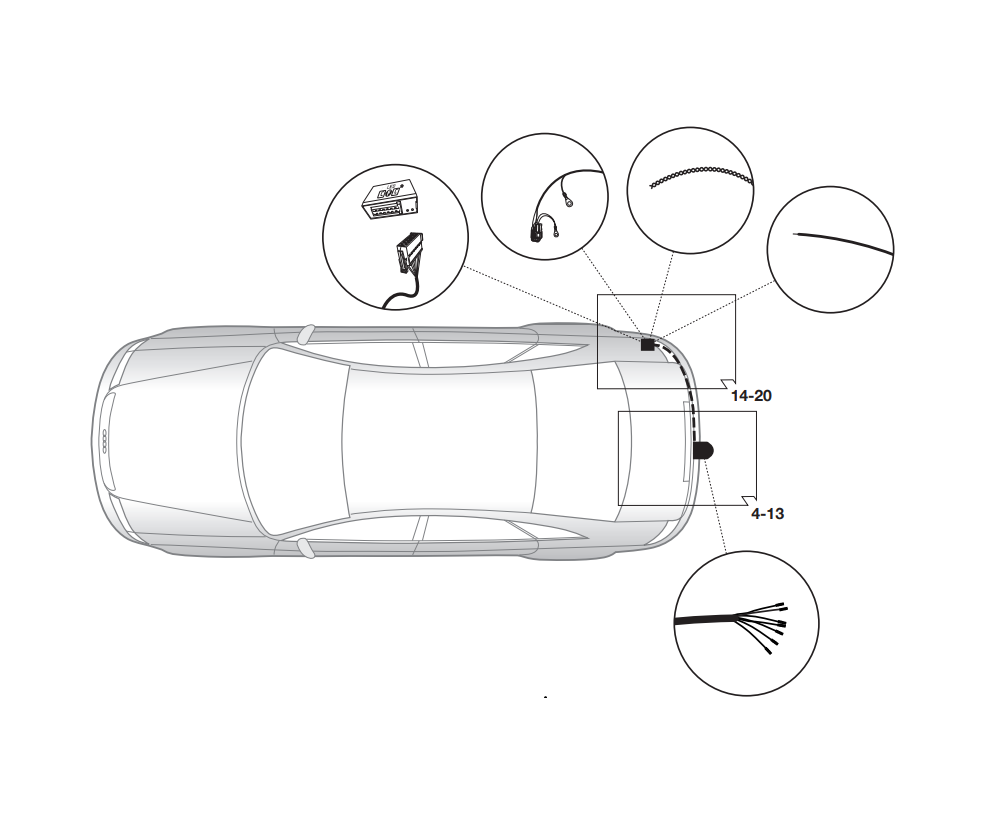 Электрика фаркопа Hak-System (7 pin) для Audi A6 2004-2011 12010508 в 