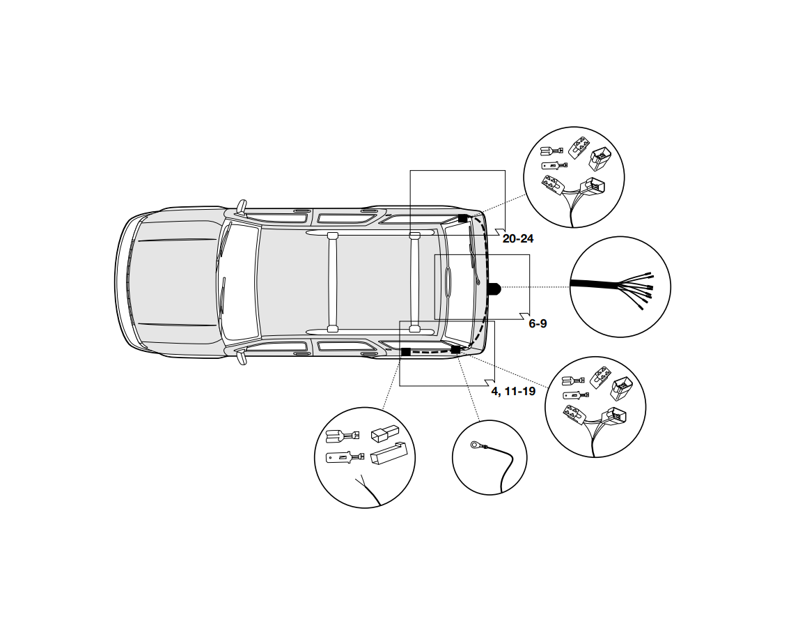 Электрика фаркопа Hak-System (7 pin) для Jeep Compass 2006-2017 16500548 в 