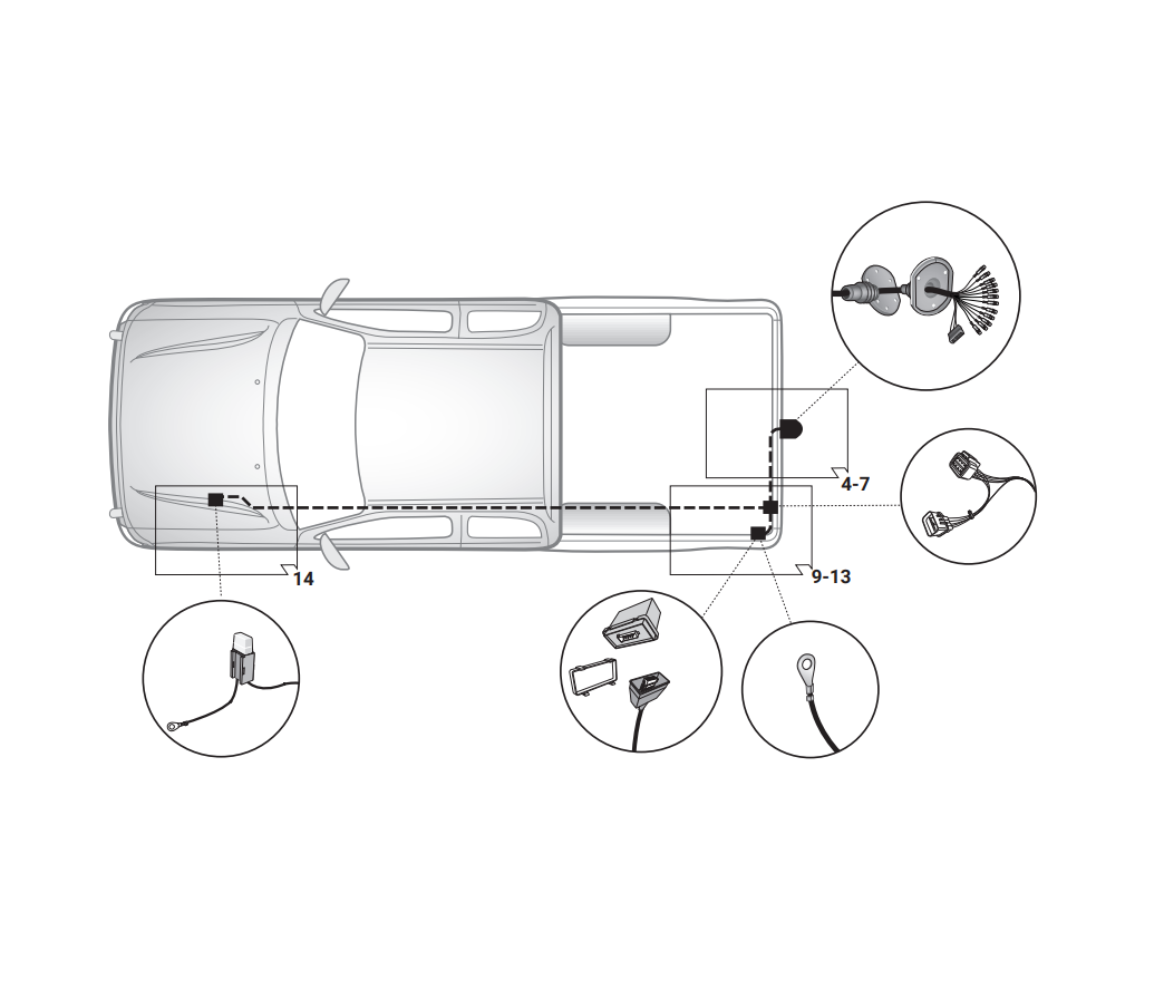 Электрика фаркопа Hak-System (13 pin) для Mitsubishi L200 2019- 21500662 в 