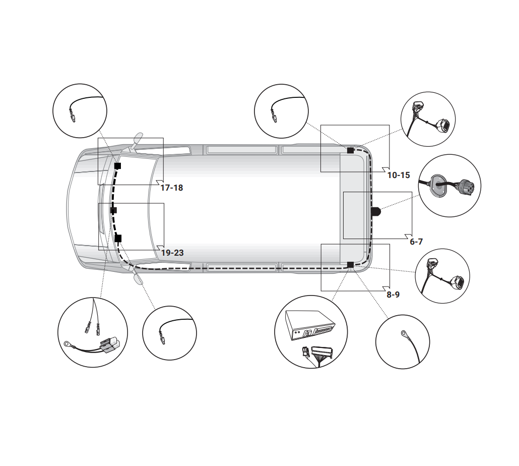 Электрика фаркопа Hak-System (7 pin) для Peugeot Boxer 2011- 12500694 в 