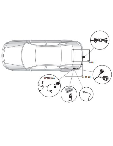 Электрика фаркопа Brink (7 pin) для Audi А5 (вкл.Sportback) 2015- 701513 в 