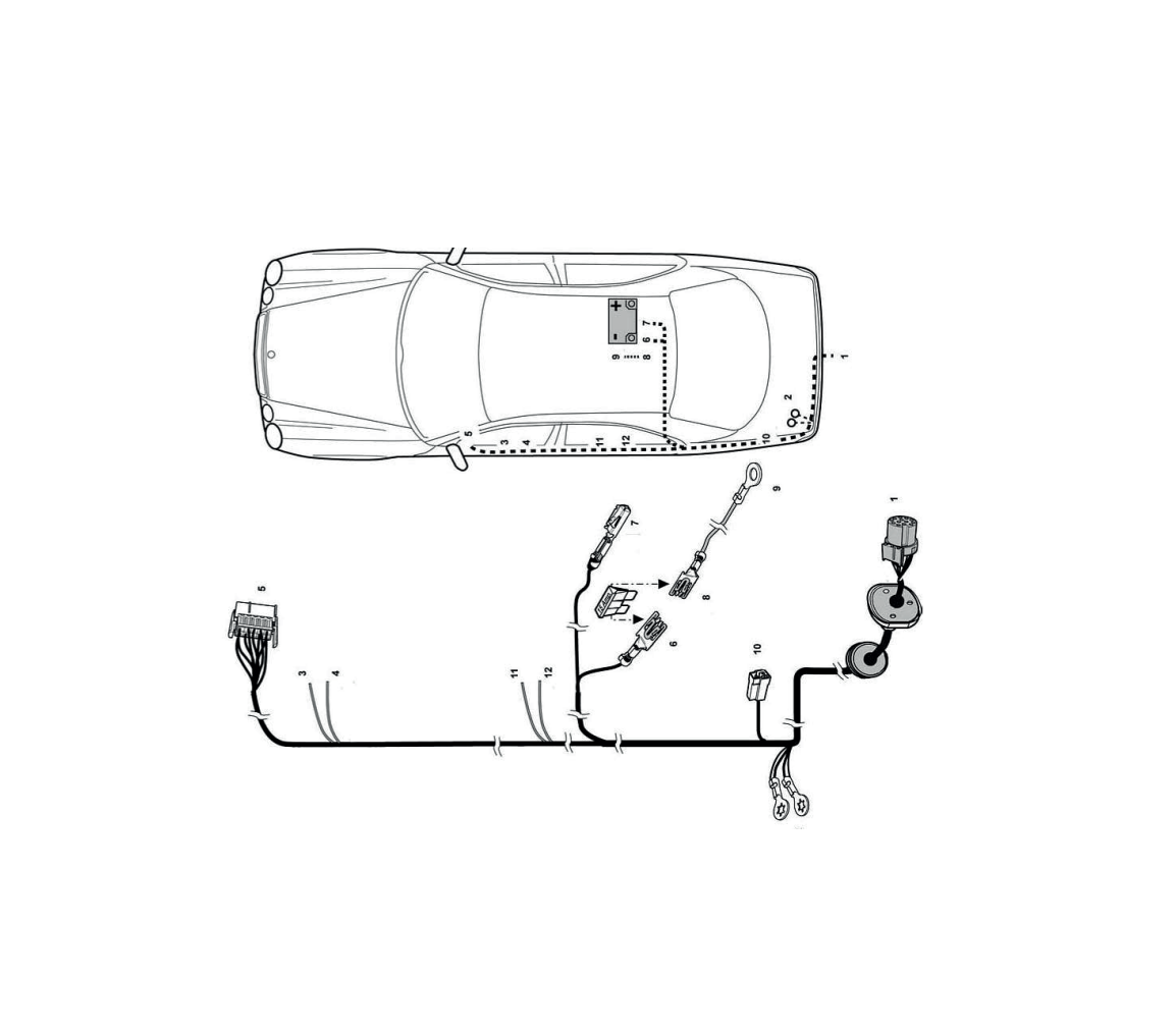 Электрика фаркопа Hak-System (7 pin) для Mercedes CLK-class 1997-2002 12040103 в 