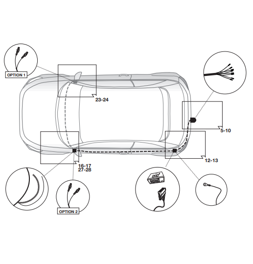 Электрика фаркопа Hak-System (7 pin) для Audi A1 2010-2018 12010519 в 