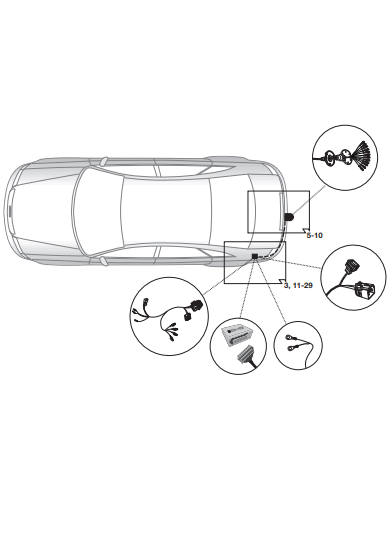 Электрика фаркопа Brink (13 pin) для Audi A5 2017- 701514 в 